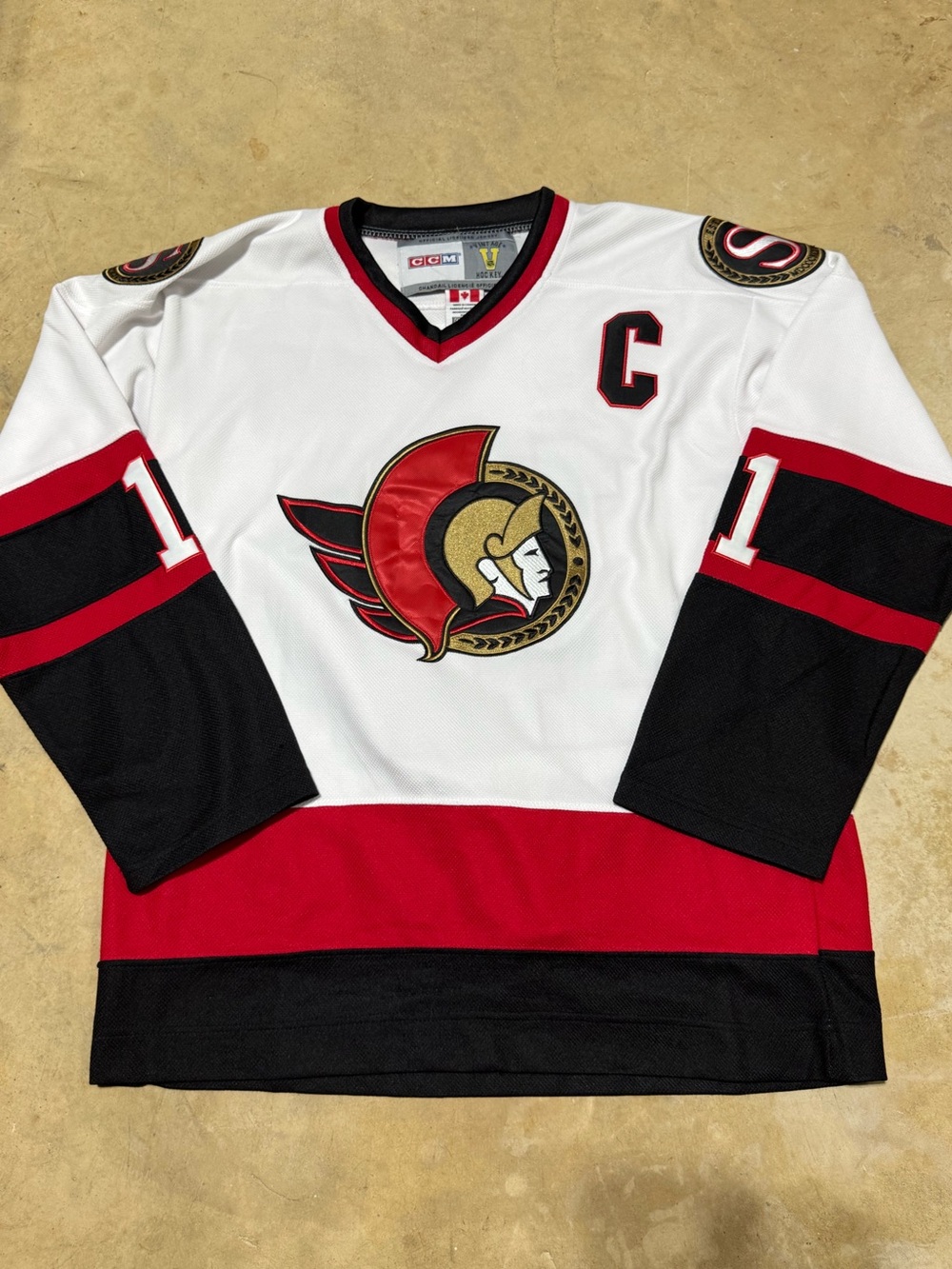 CCM Authentic Daniel Alfredsson Ottawa Senators NHL Hockey Jersey Size 48